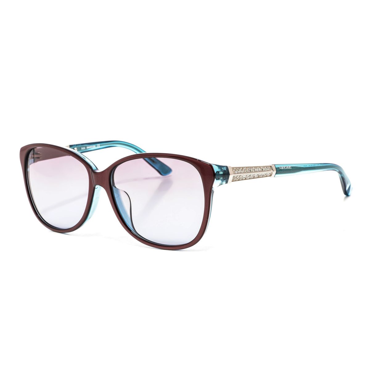 Elegante quadratische Sonnenbrille mit Kristalldetails