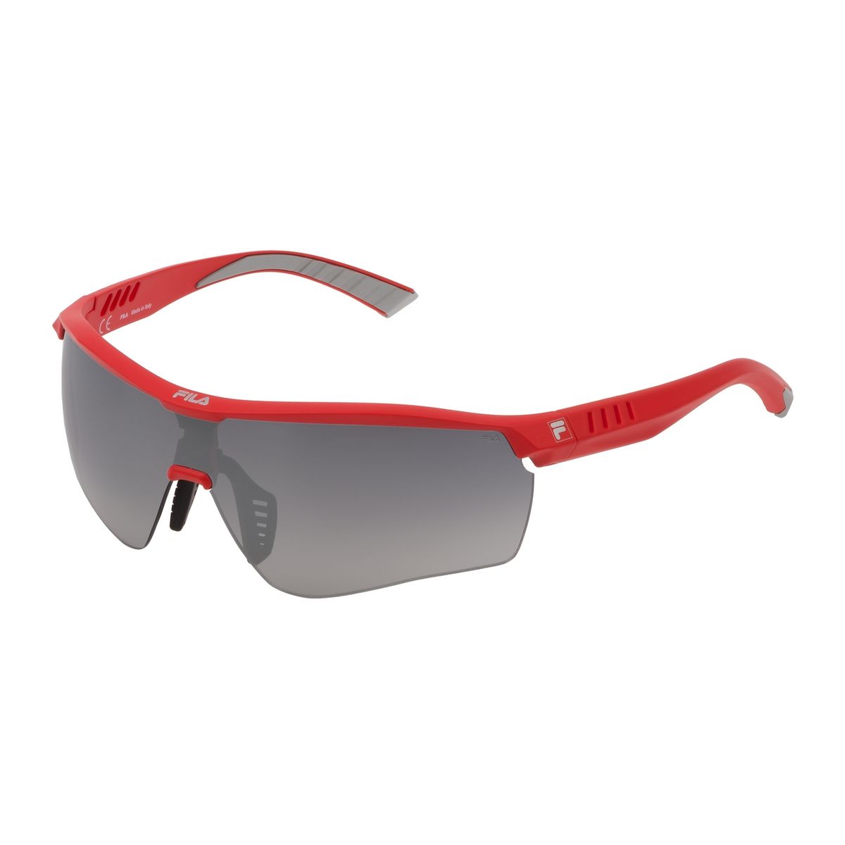 Weiße randlose Sport-Sonnenbrille Farbverlaufsglas