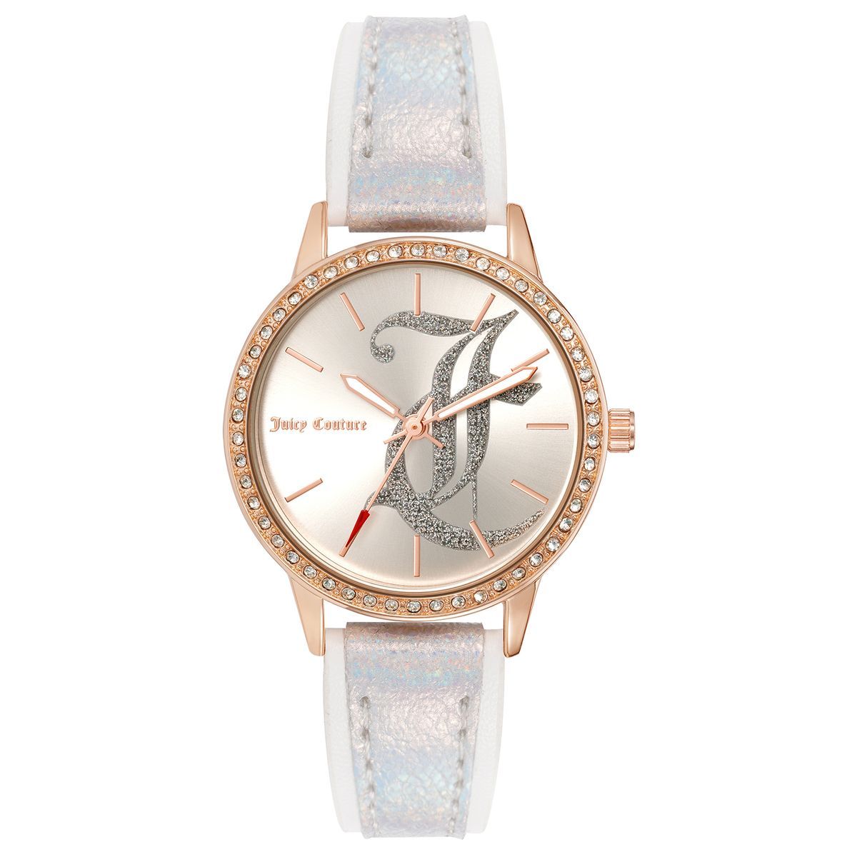 Damen Strasslünette Logo Uhr