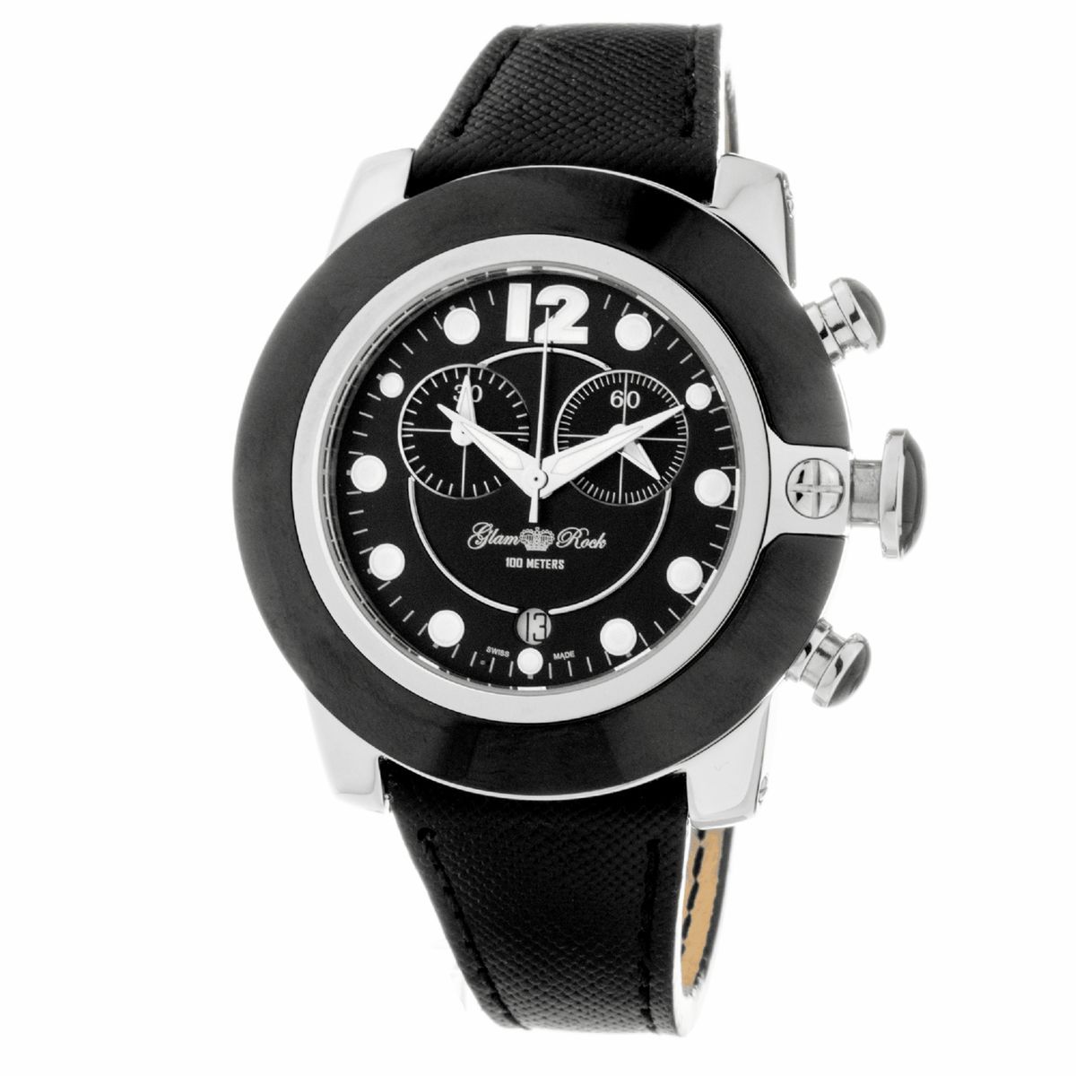 Glam Rock Chronograph Damenuhr Schwarz