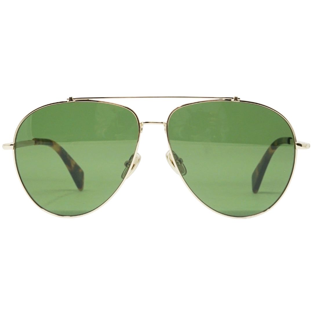 Pilotenbrille mit grünen Gläsern