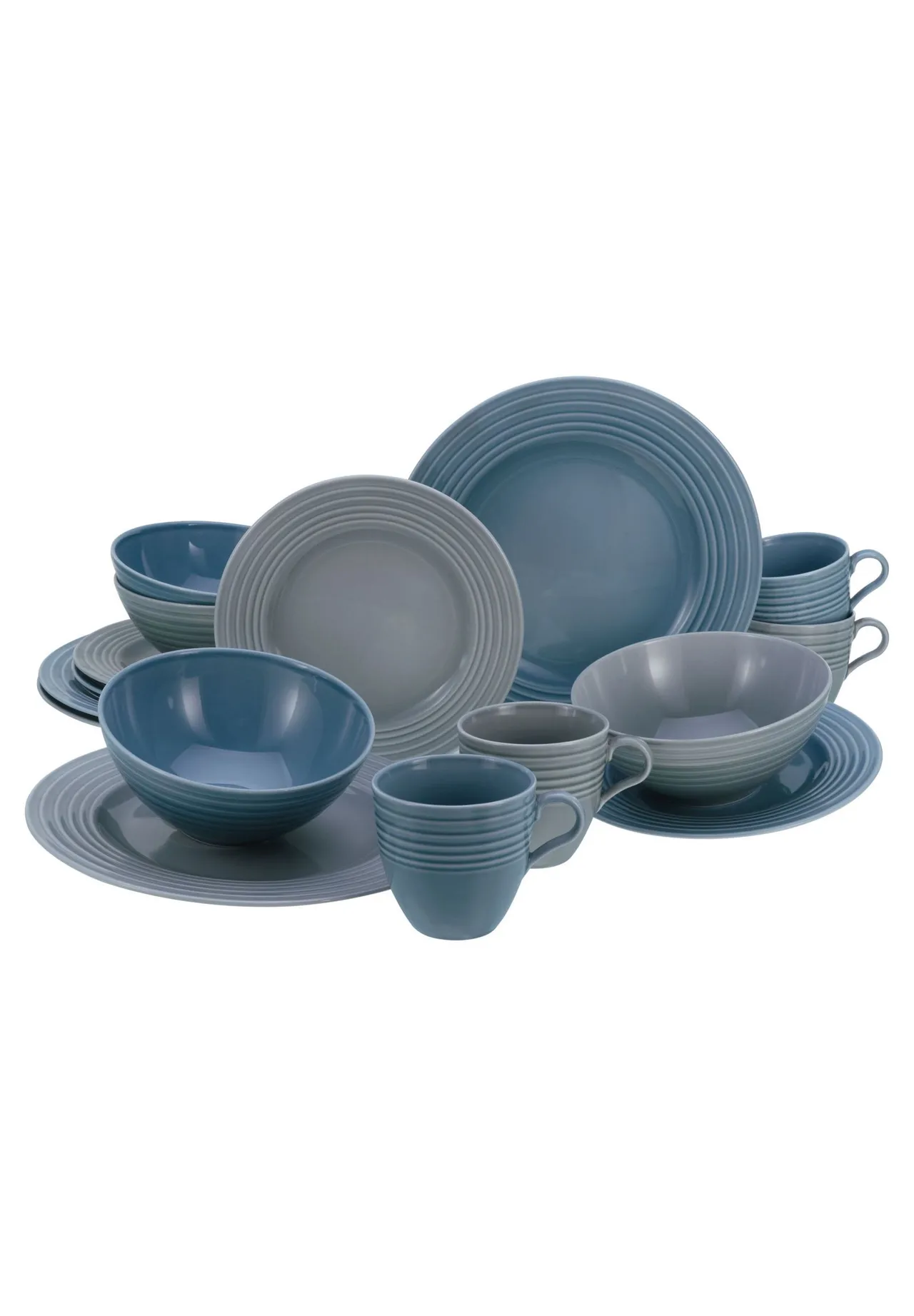 CreaTable Geschirr-Set, 16-teilig, blau