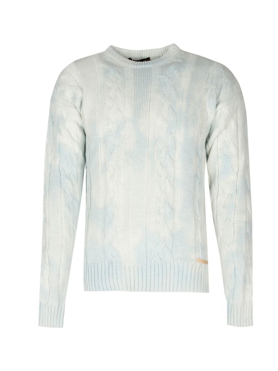 Zopfmuster Batik Rundhals-Pullover