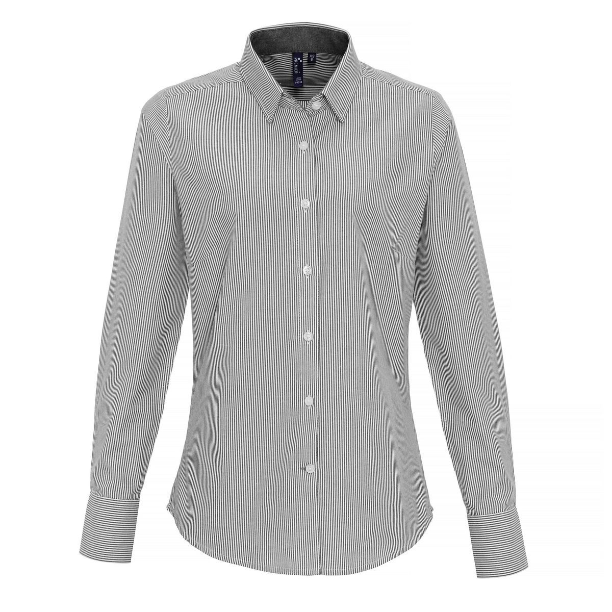 Damen Gestreiftes Button-Down-Hemd
