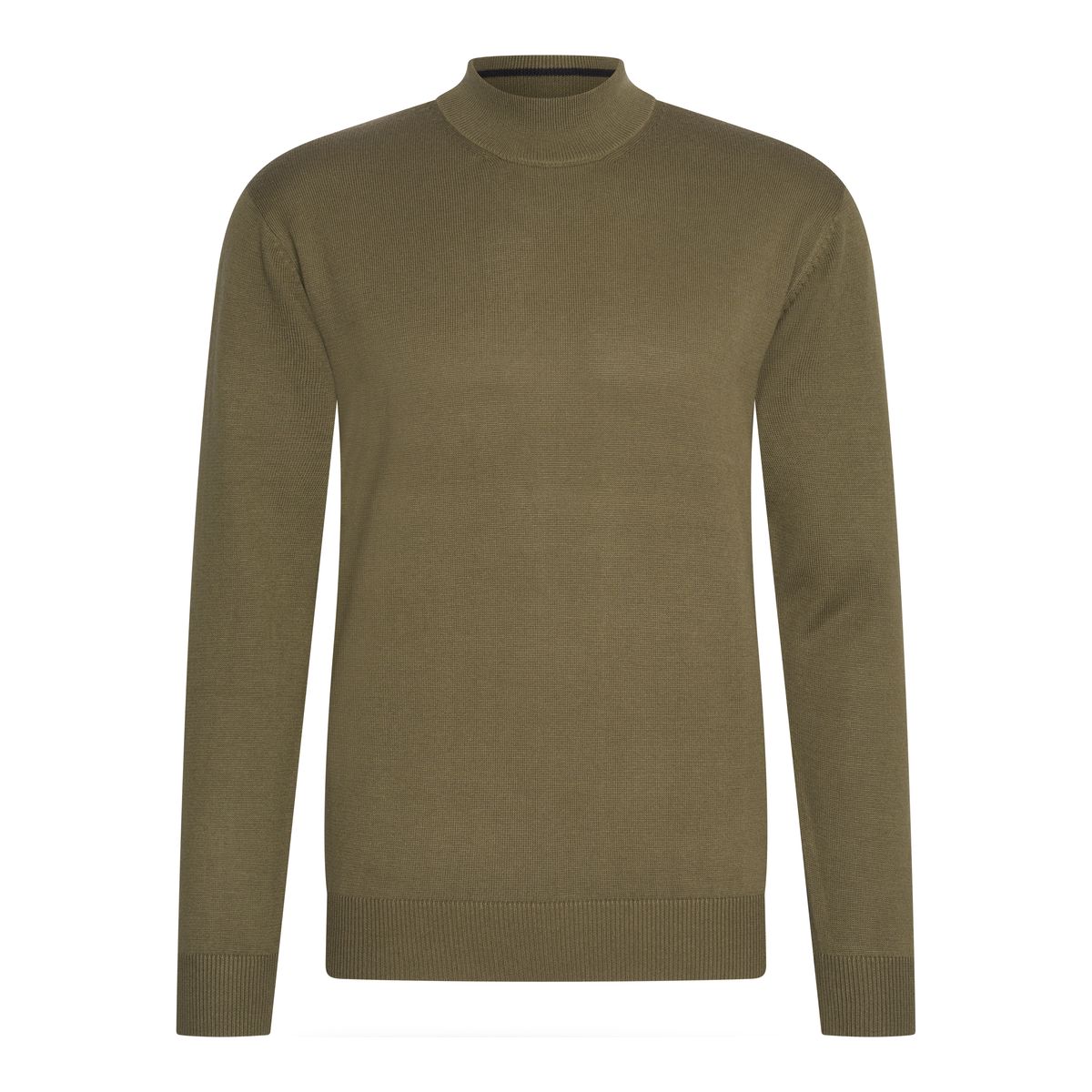 Olivgrüner Rollkragenpullover