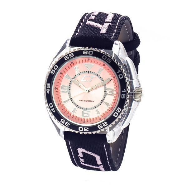 Chronotech Unisex Uhr mit rosa Zifferblatt