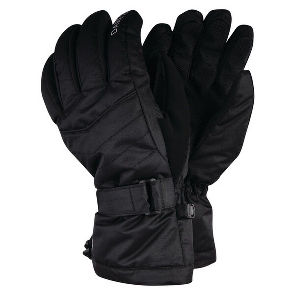Schwarze, isolierte Ski-Handschuhe für Damen