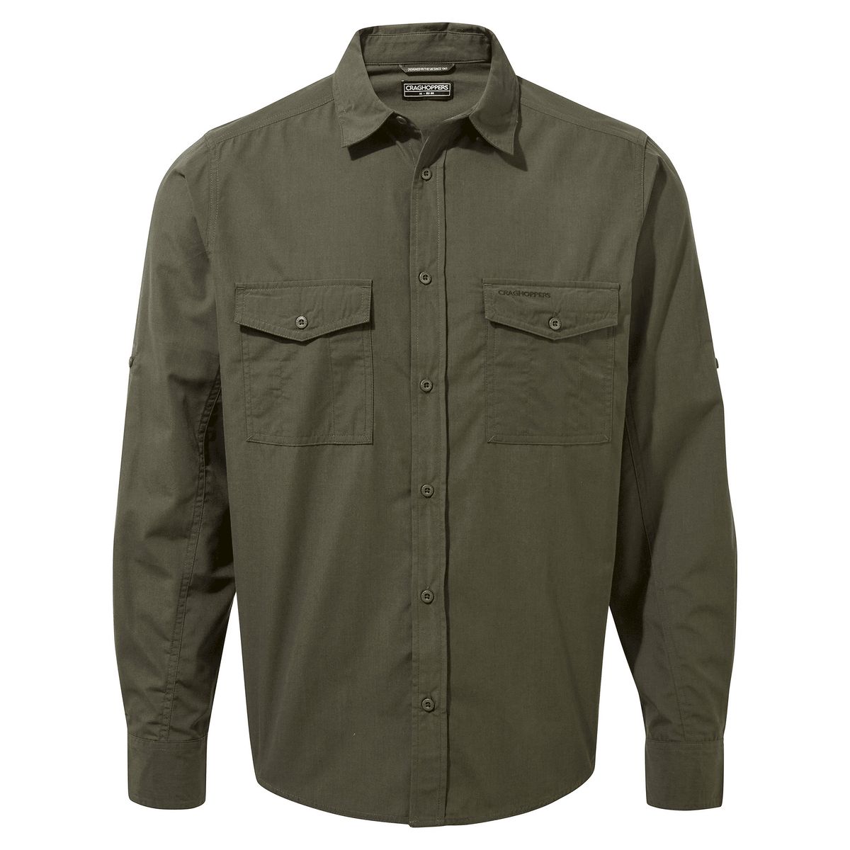 Craghoppers Herren Kiwi Langarm-Shirt (Woodland Green)