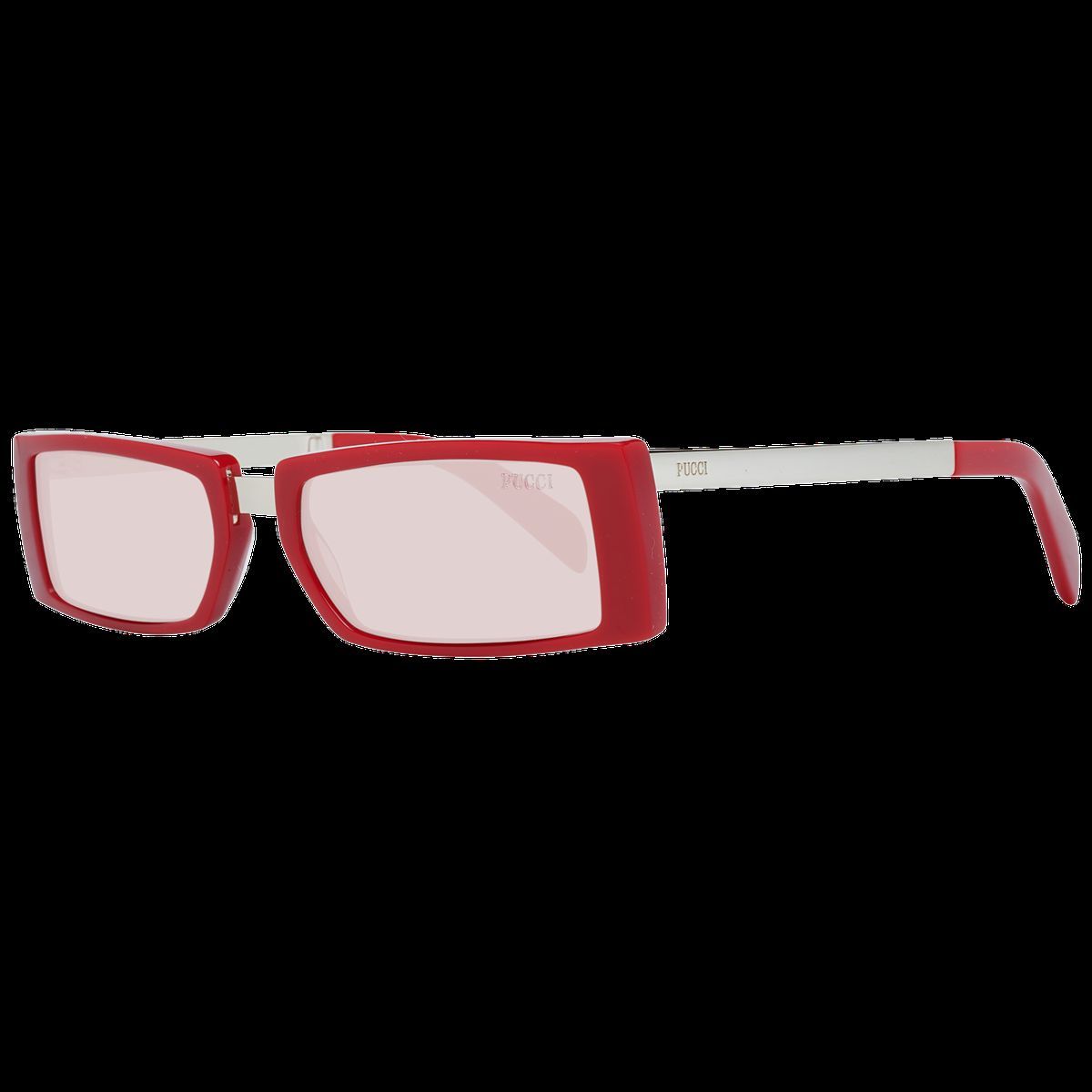 Rote Sonnenbrille mit rechteckigem Rahmen