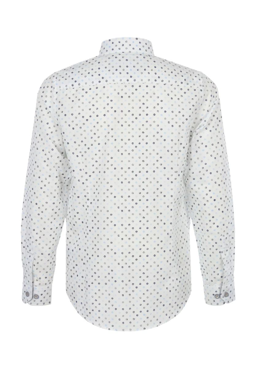 G.O.L.® Freizeithemd, Slim-Fit, Langarm, Haifisch-Kragen, für Kinder, weiß|blau, 152