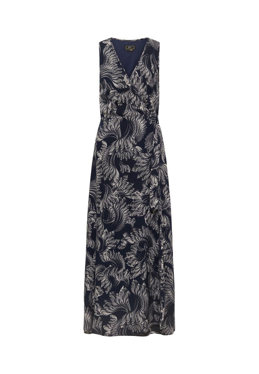Ärmelloses Maxikleid mit Blumendruck
