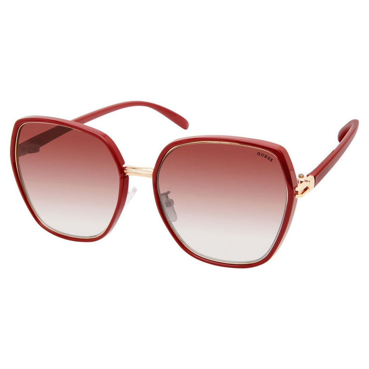 Übergroße geometrische Sonnenbrille mit Farbverlauf
