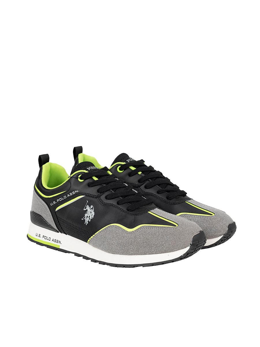 Sportliche Low-Top-Sneaker mit Neon-Akzenten