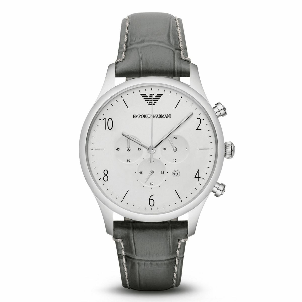 Silberne Edelstahl Quarz Uhr