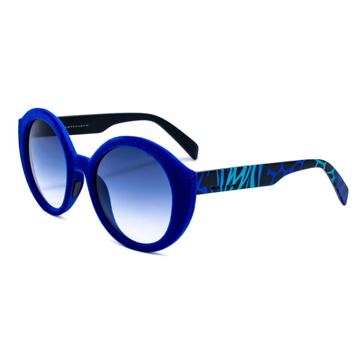 Runde Sonnenbrille mit Samtrahmen