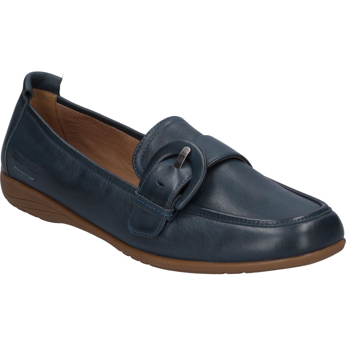 Damen Leder Loafer mit Schnalle