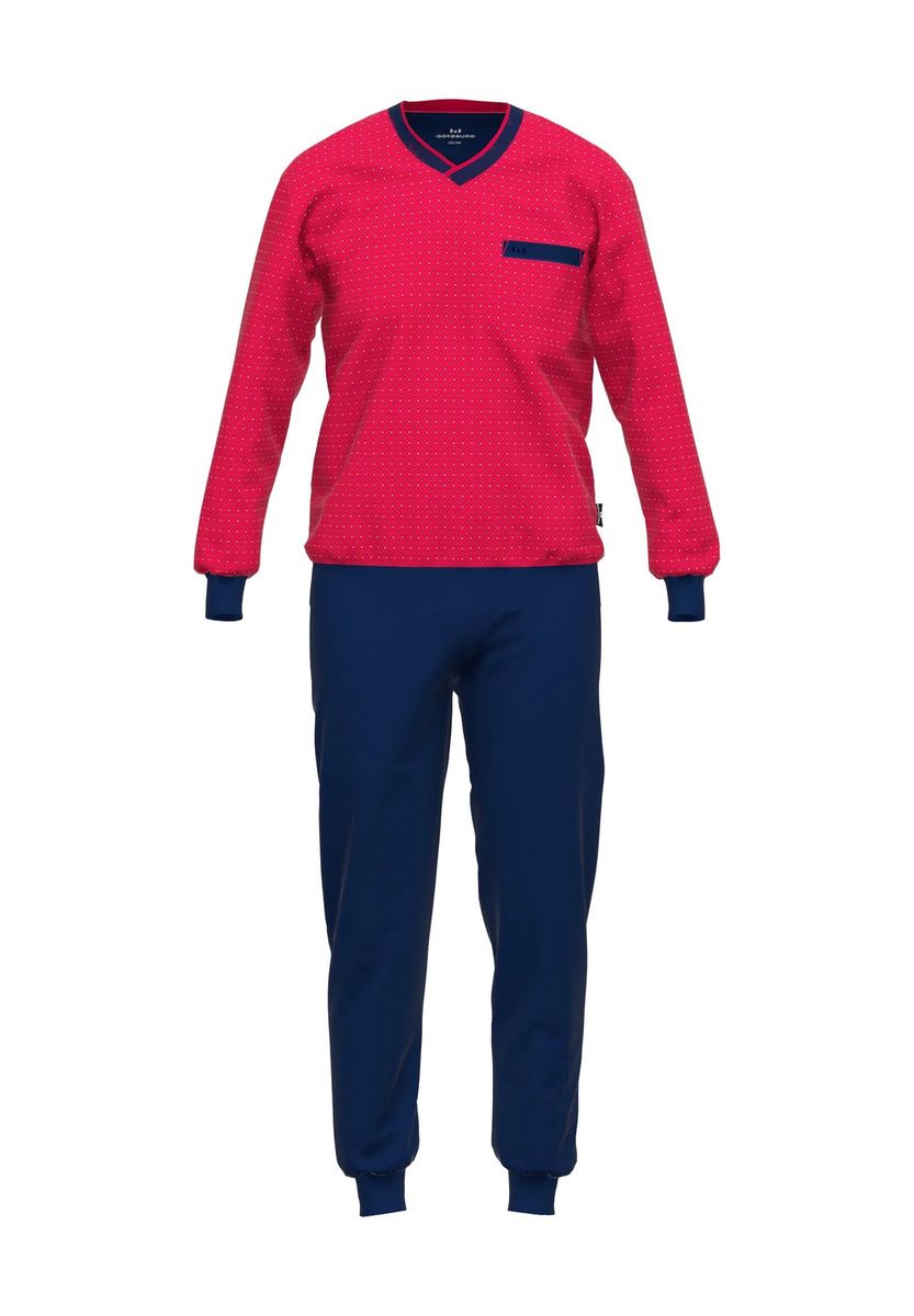 Herren Schlafanzug mit rotem Print