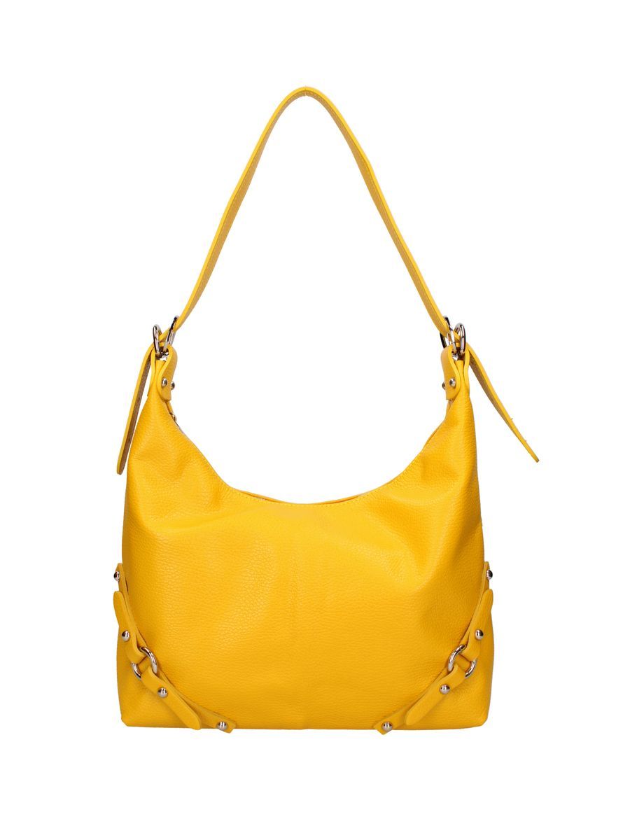 Gelbe Ledertasche Hobo Schultertasche