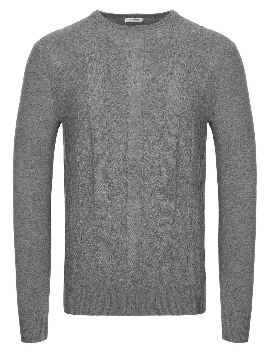 Klassischer Kaschmir Strickpullover mit Zopfmuster