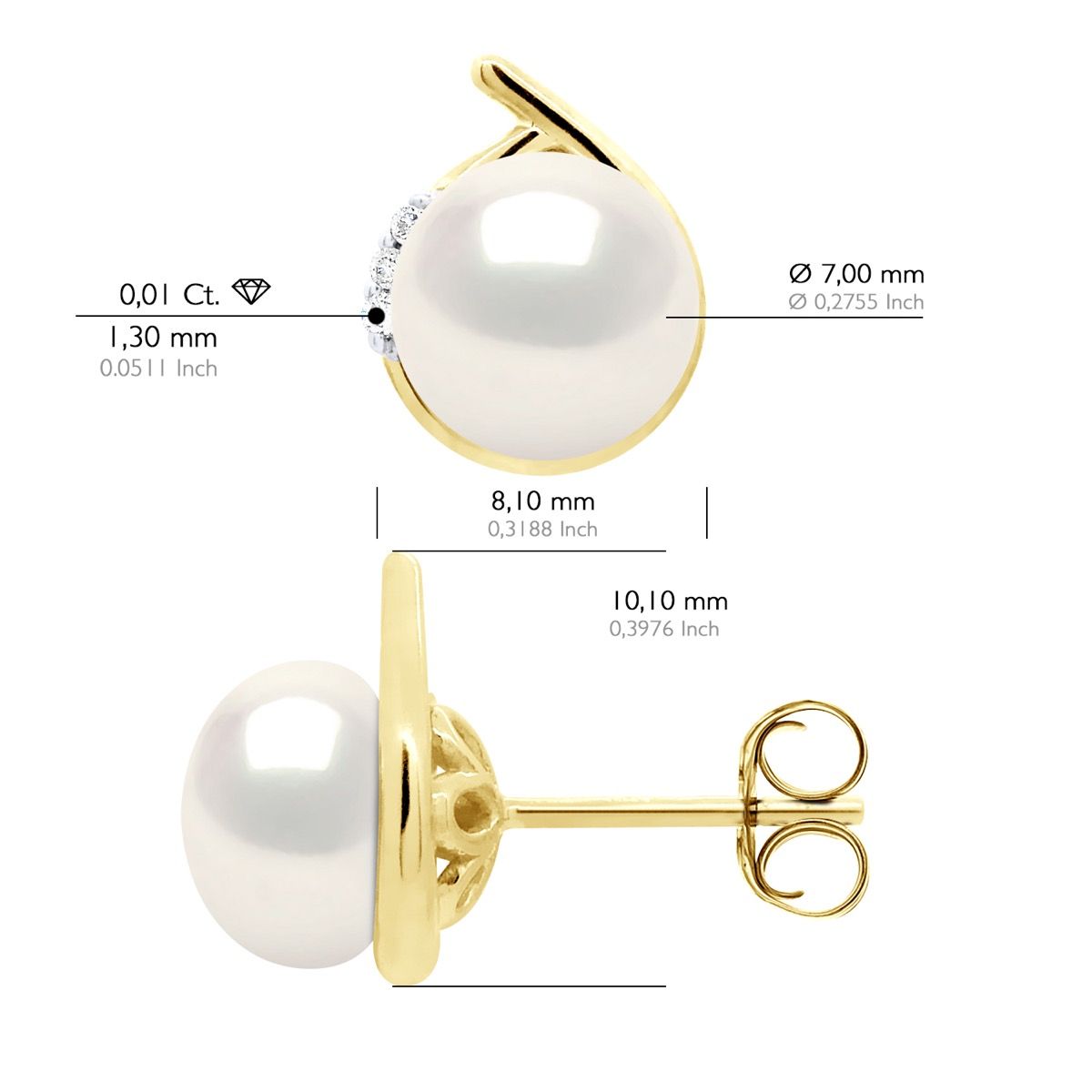 Elegante Perlen- und Diamantohrstecker
