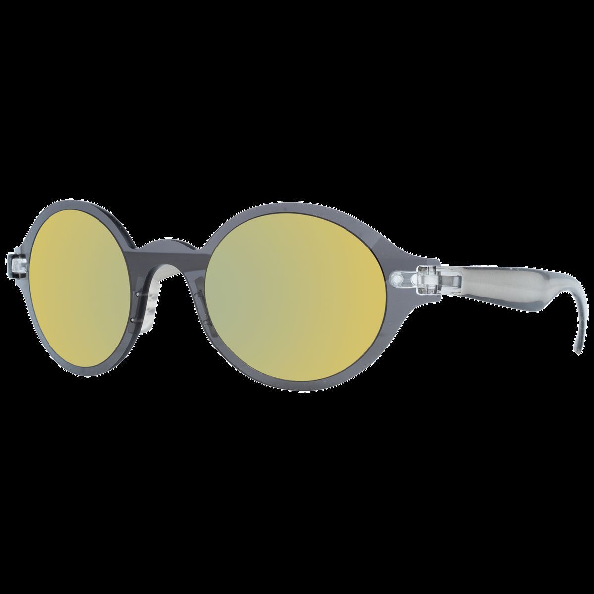 Runde Sonnenbrille mit goldenen Spiegelgläsern