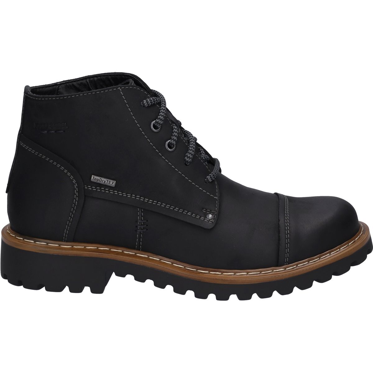 Wasserdichte Schnürstiefelette aus Nubukleder