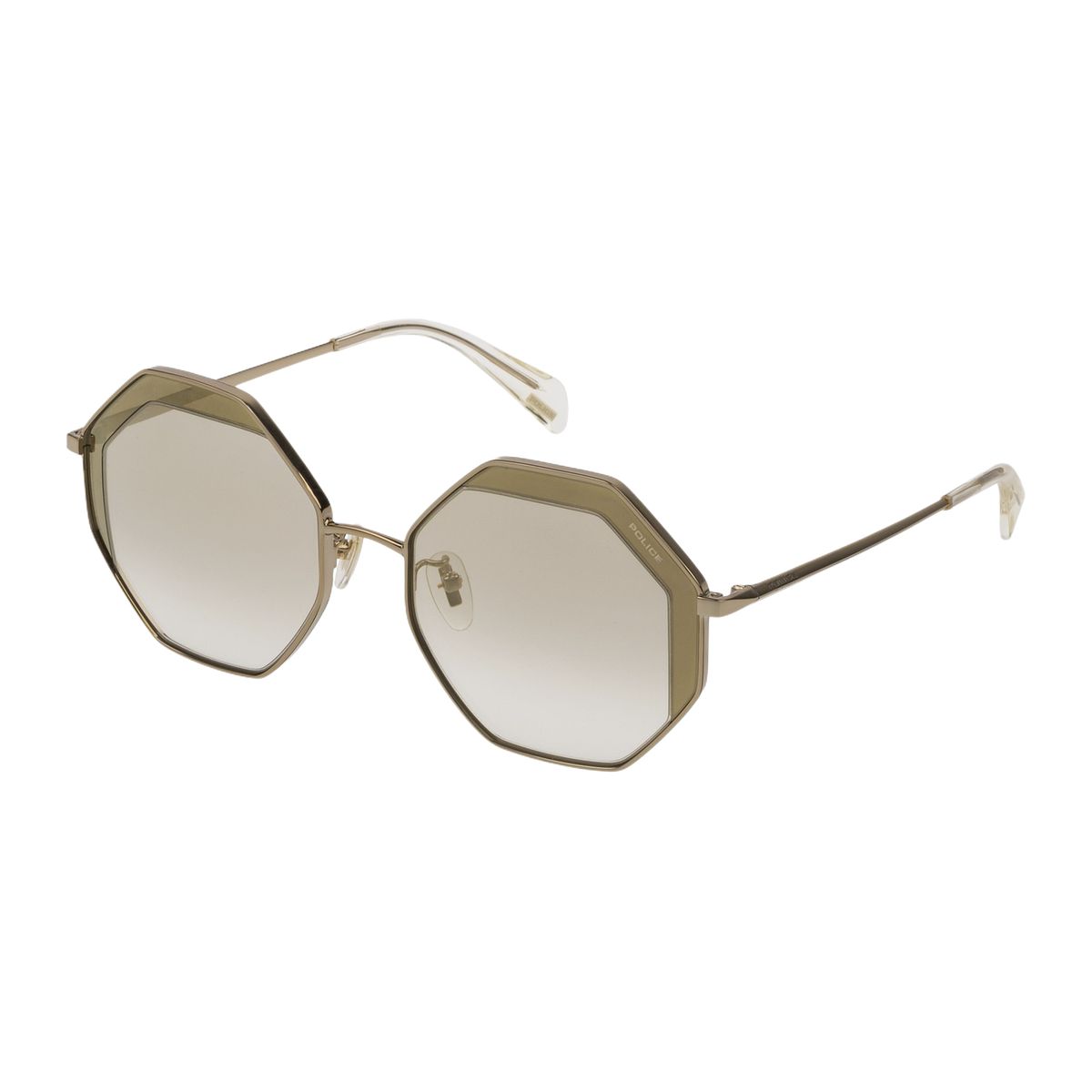 Achteckige Sonnenbrille mit Metallrahmen