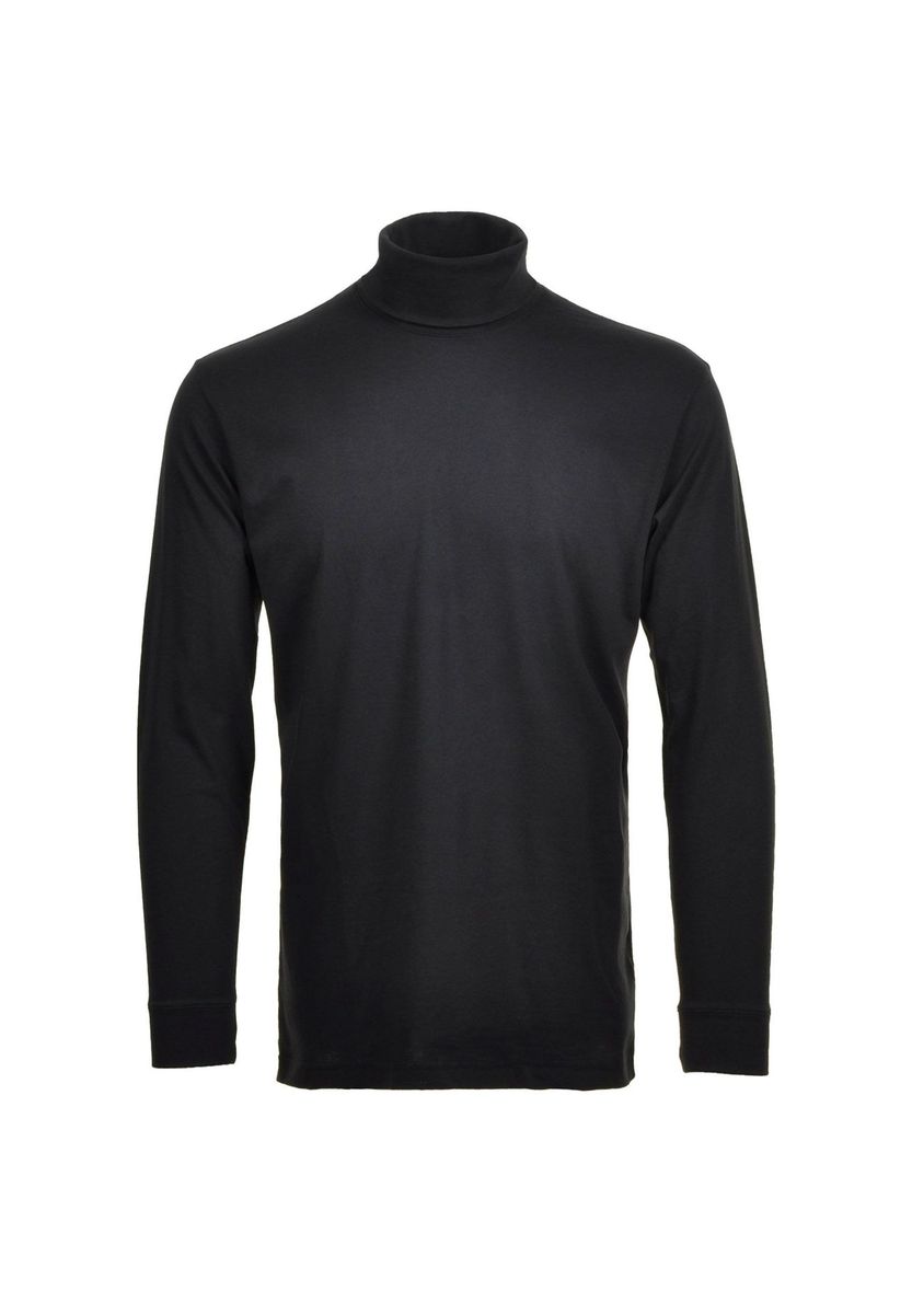 RAGMAN Herren Rollkragenpullover - Langarm Basic Rollkragen Regular Fit, Single Jersey, einfarbig, schwarz, XL