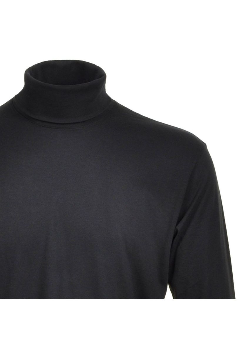 RAGMAN Herren Rollkragenpullover - Langarm Basic Rollkragen Regular Fit, Single Jersey, einfarbig, schwarz, XL