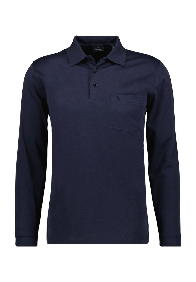 Klassisches Langarm Poloshirt