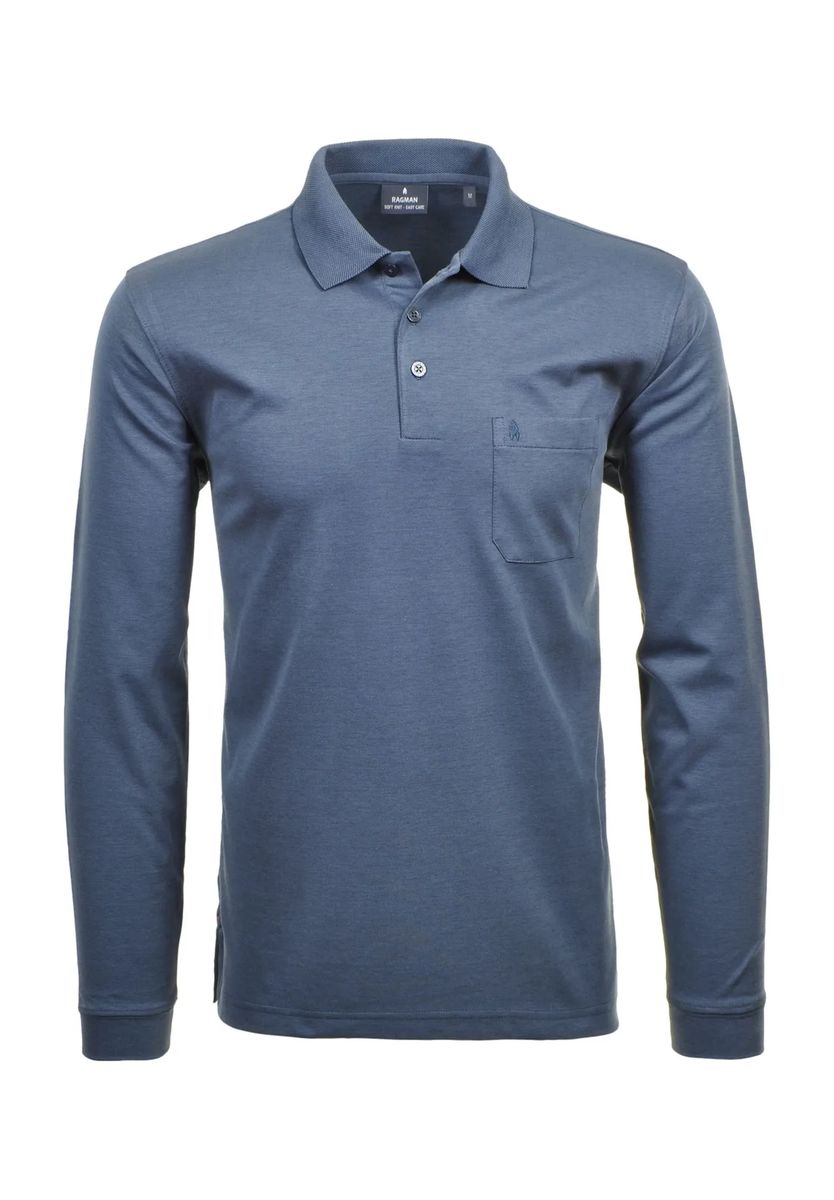 Klassisches Langarm Poloshirt