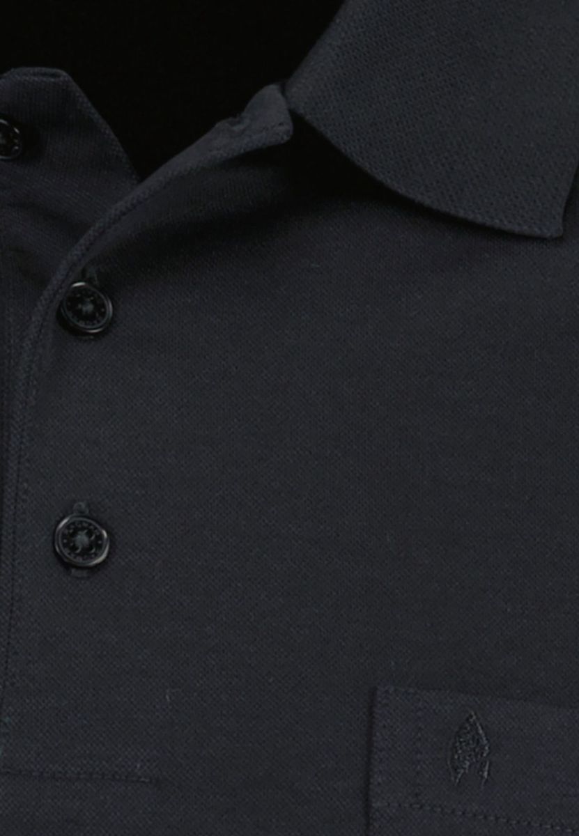 Klassisches Langarm-Poloshirt mit Brusttasche