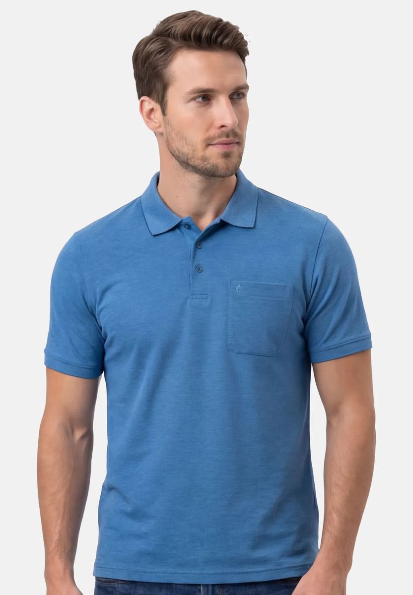 RAGMAN Poloshirt, aufgesetzte Brusttasche, für Herren, blau, 3XL