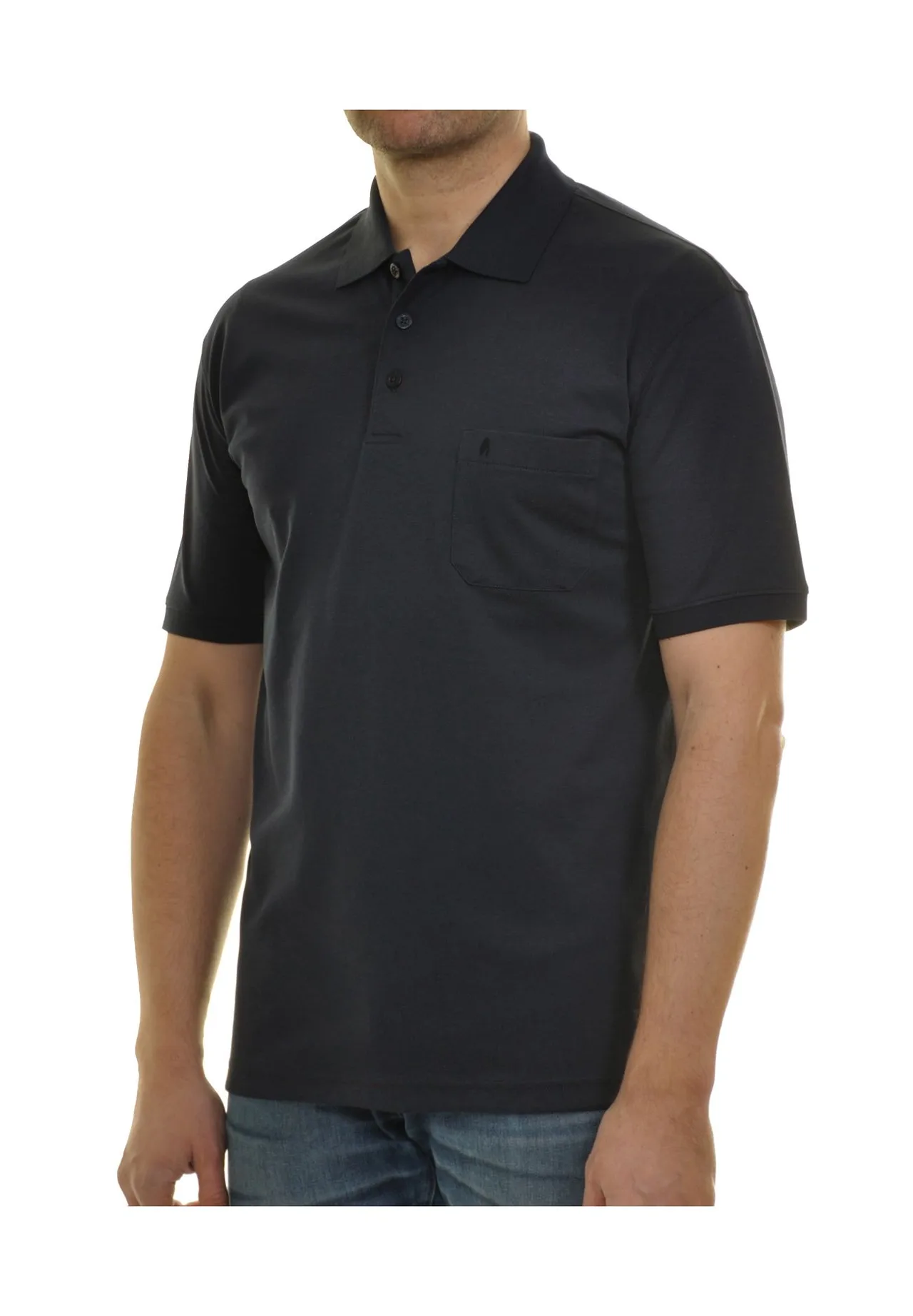 RAGMAN Poloshirt, aufgesetzte Brusttasche, für Herren, blau, 3XL