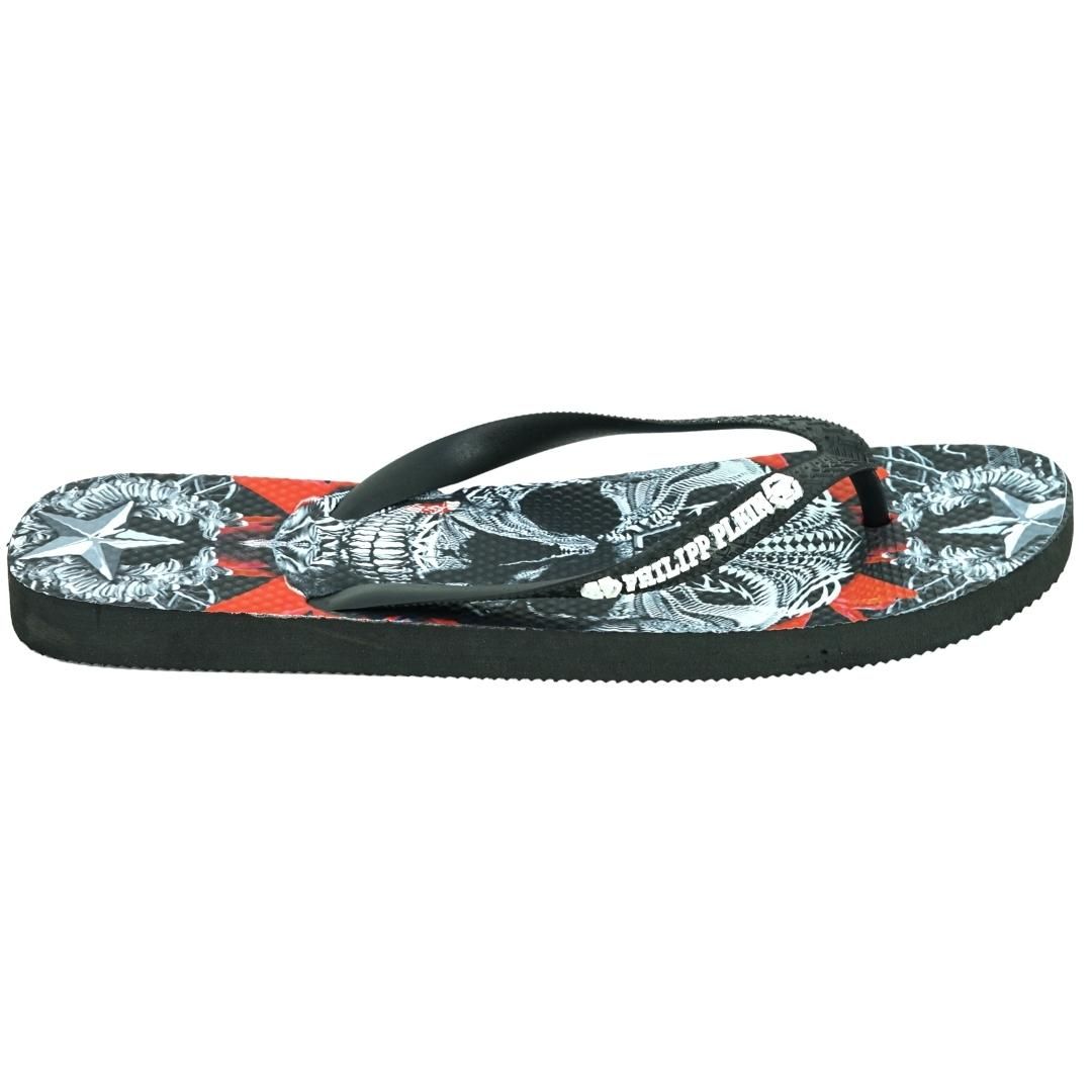 Flip-Flops mit Totenkopf-Grafikprint