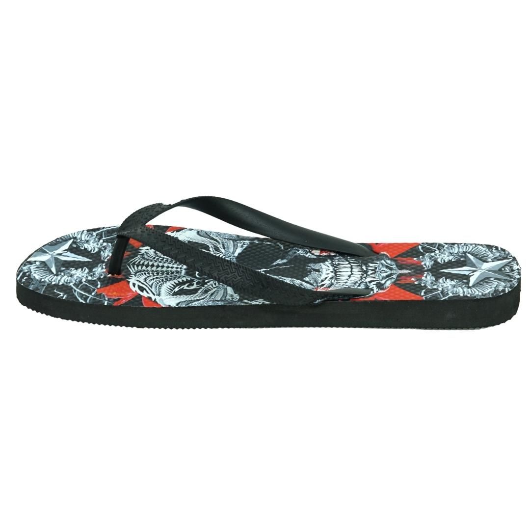 Flip-Flops mit grafischem Totenkopf-Print