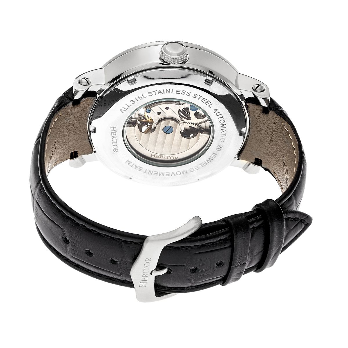 Skelettierte Automatik-Uhr mit Dualzeit