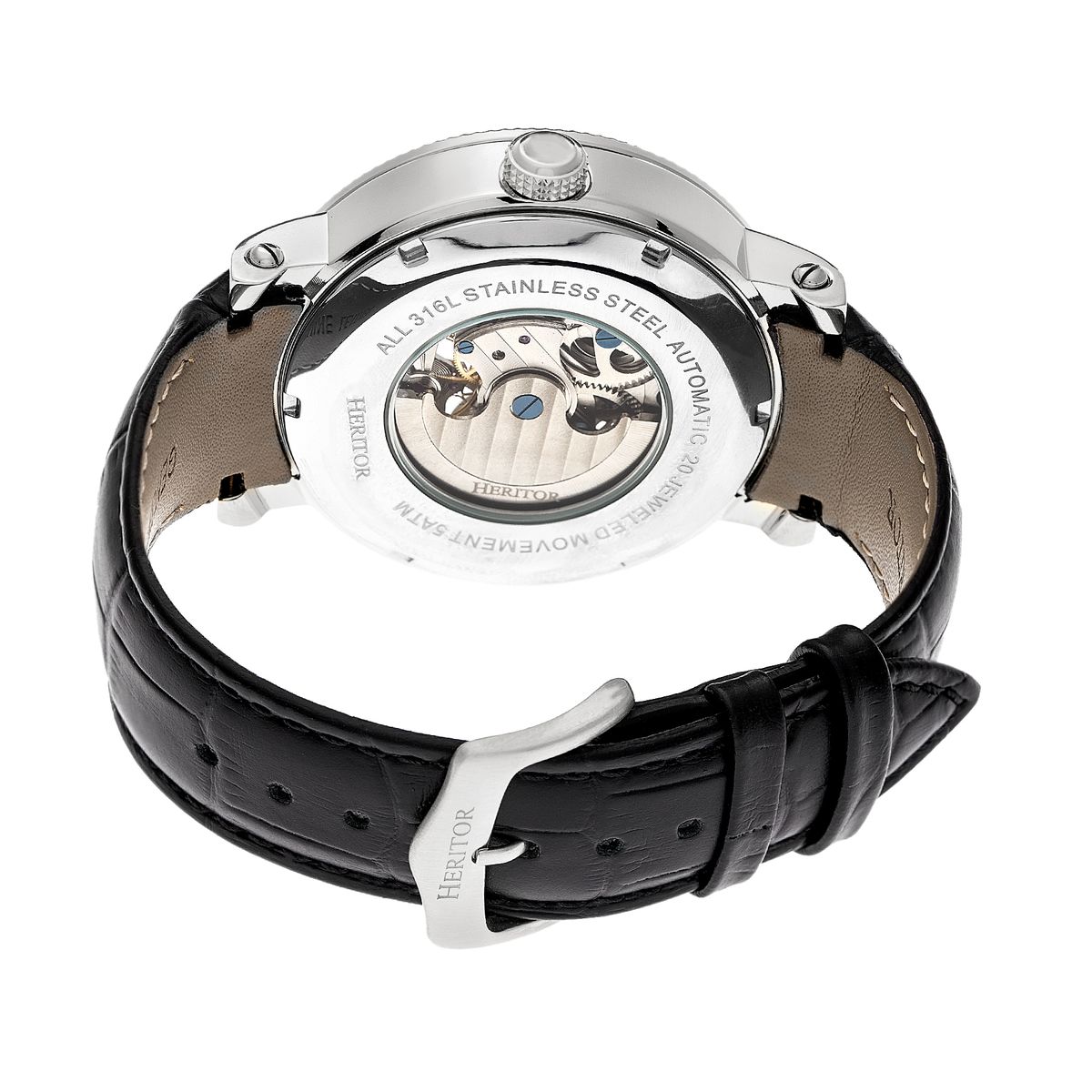 Skelettierte Automatik-Uhr mit Dualzeit