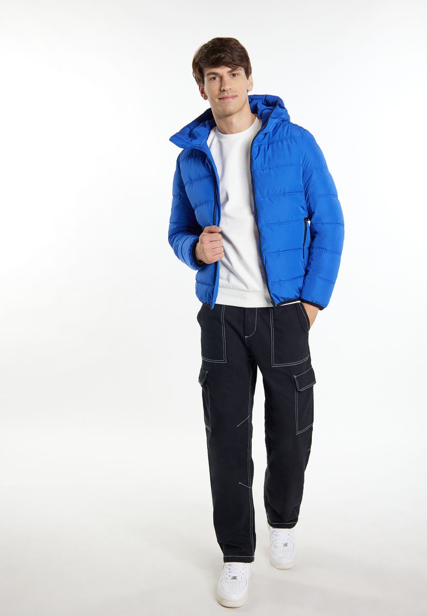 Wattierte Steppjacke mit Kapuze
