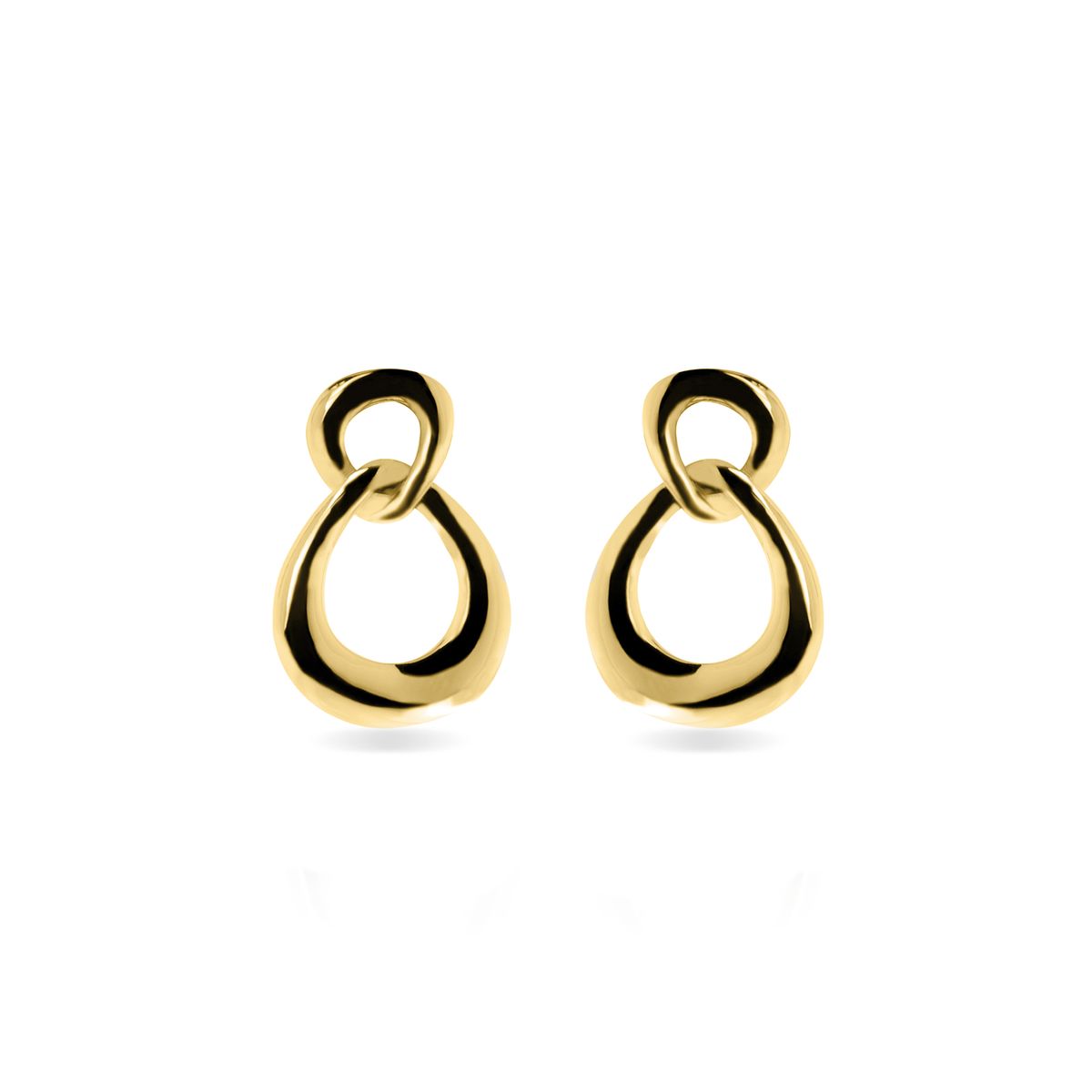 Goldene Tropfen-Hängeohrringe