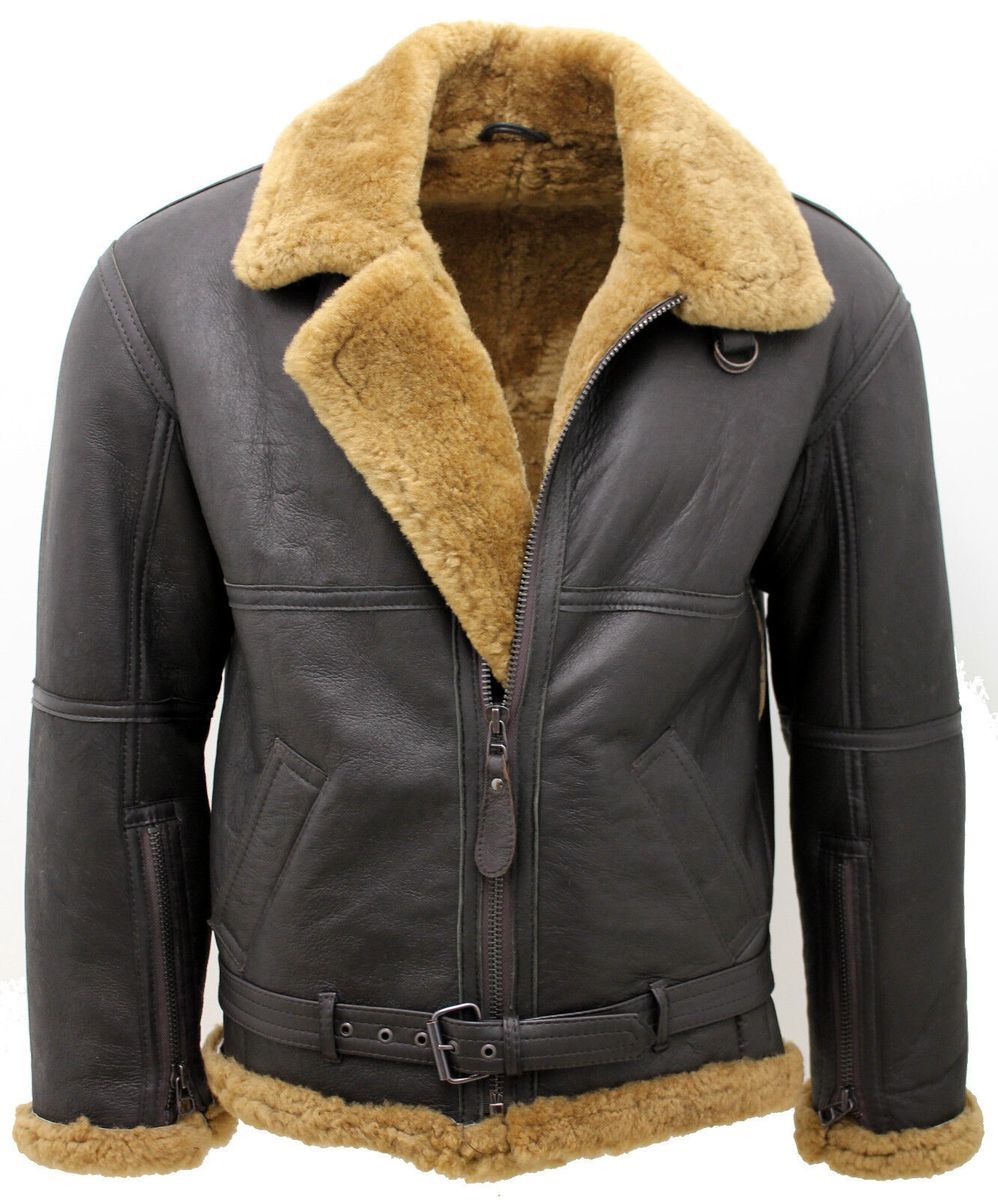 Fliegerjacke aus Shearling-Leder