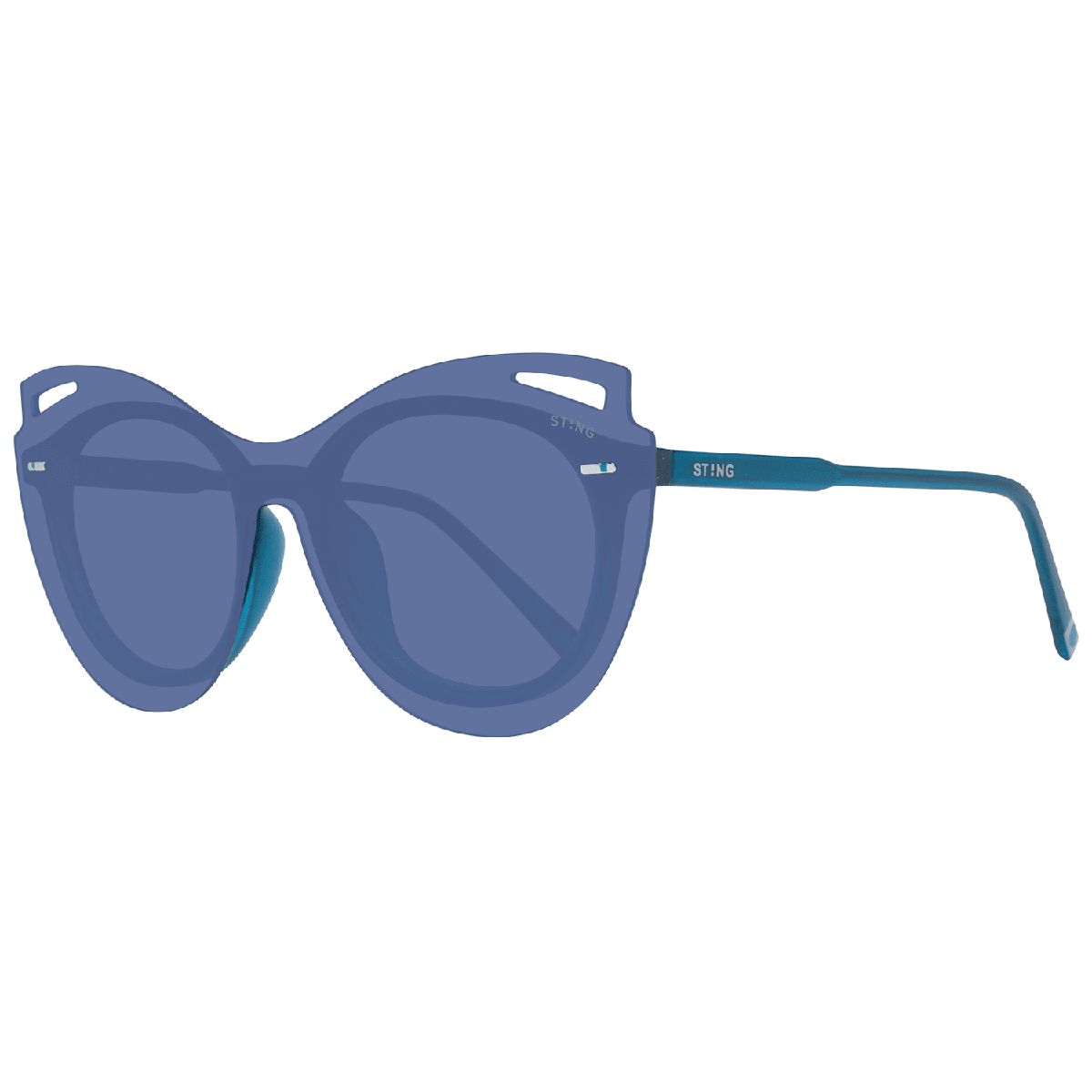 Blaue Sonnenbrille mit Schmetterlingsrahmen