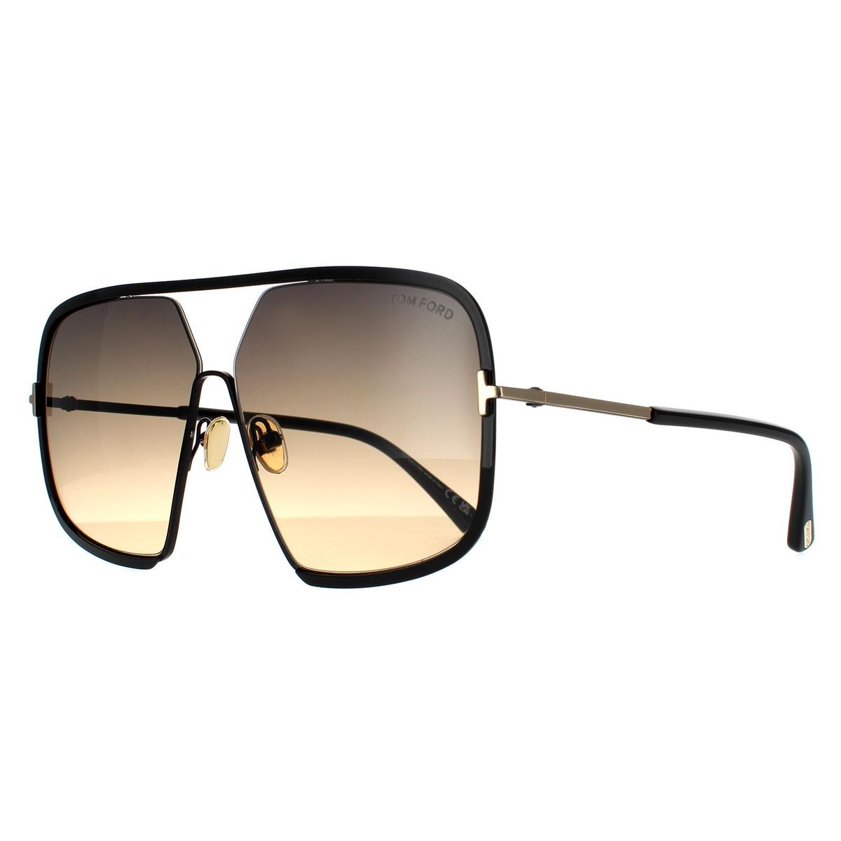 Geometrische Oversize-Aviator-Sonnenbrille
