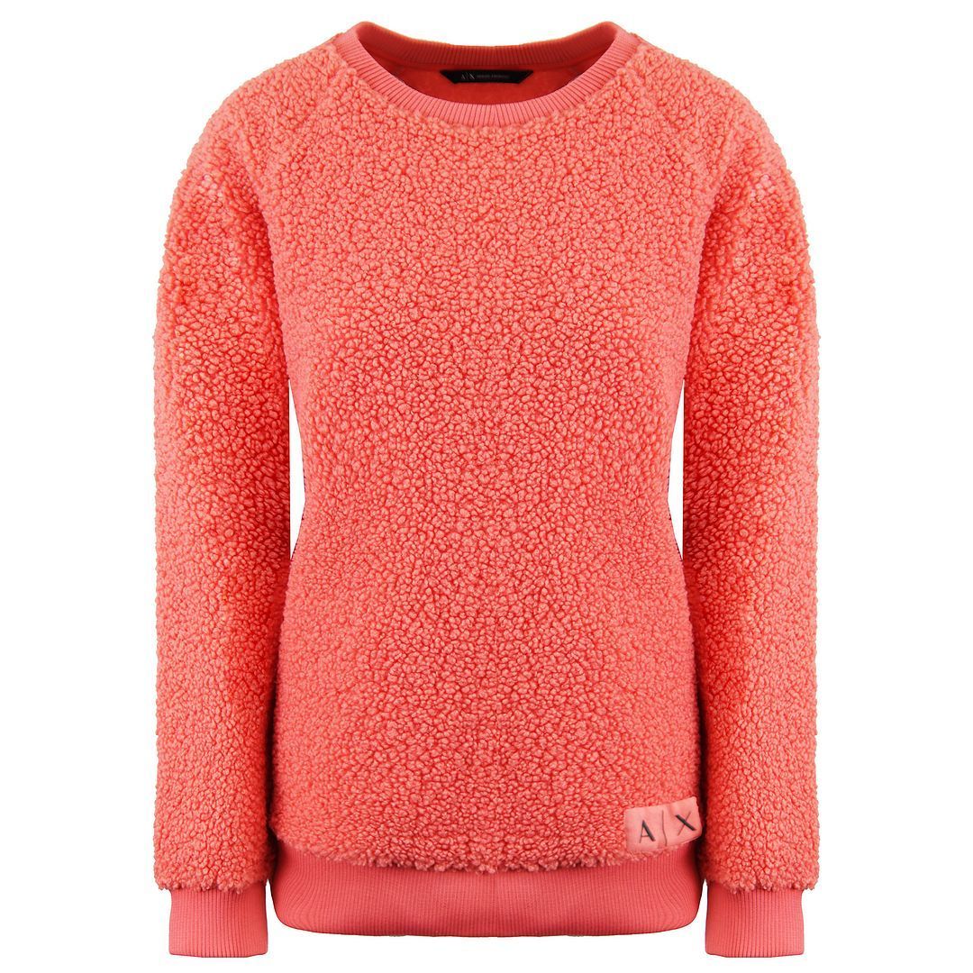 Flauschiger Pfirsichfarbener Pullover