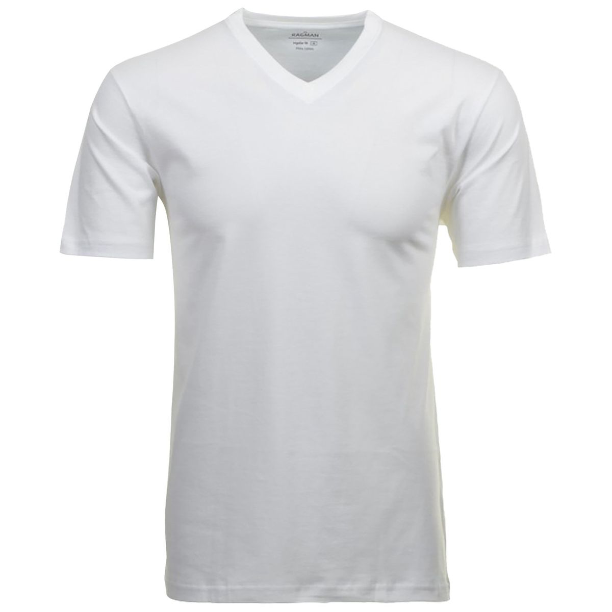 Klassisches Weißes V-Ausschnitt T-Shirt Doppelpack