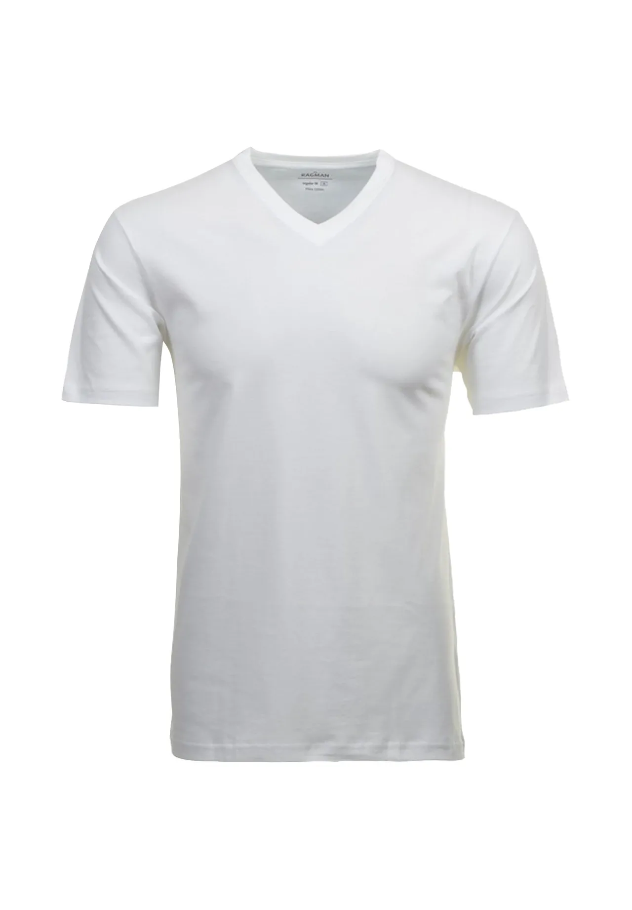 Essentielles V-Ausschnitt Baumwoll T-Shirt