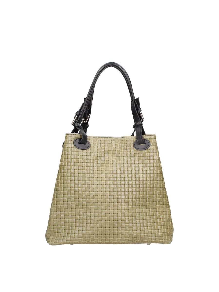 Gewebte Shopper-Tasche aus strukturiertem Leder