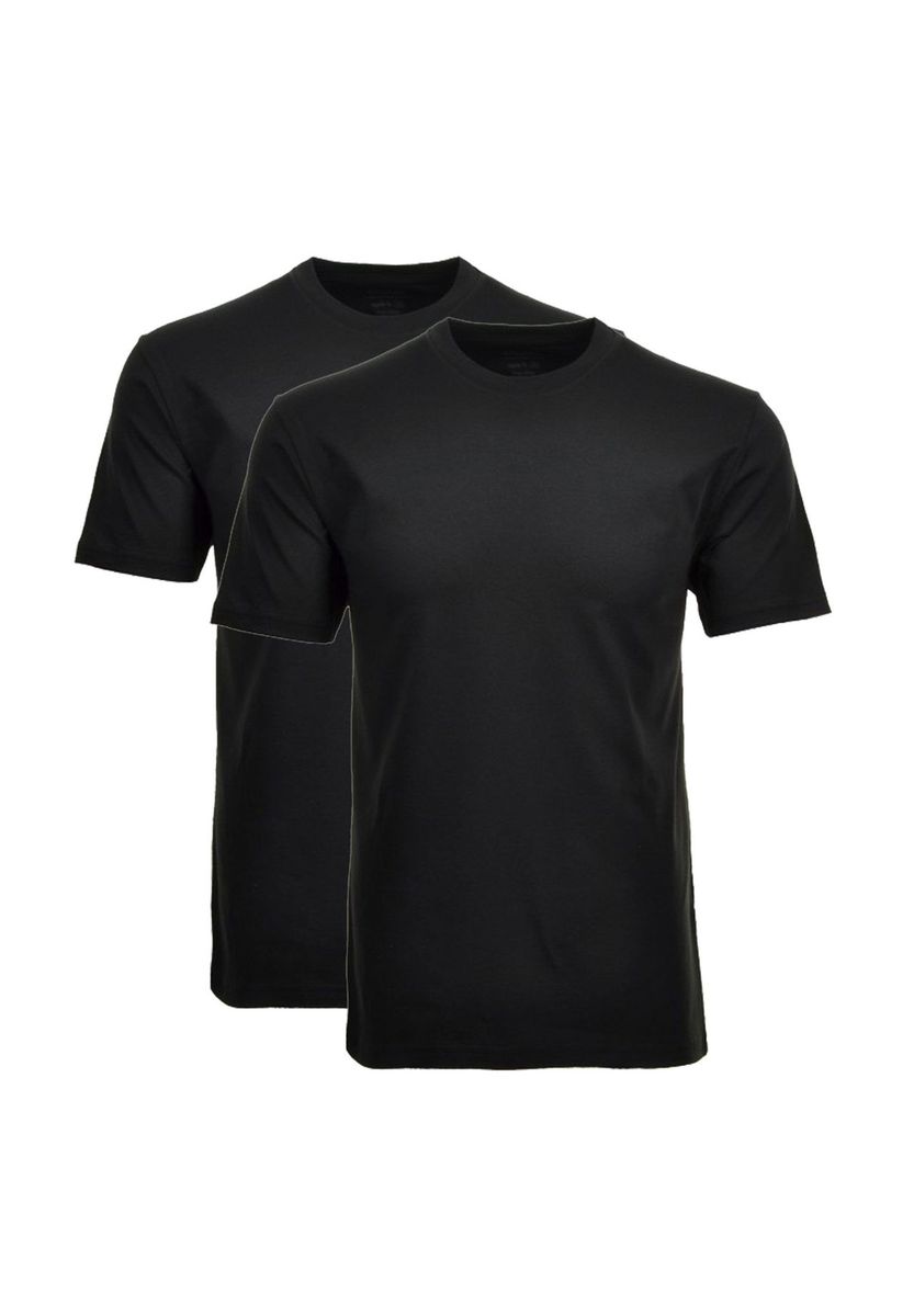 Klassisches schwarzes T-Shirt mit Rundhalsausschnitt