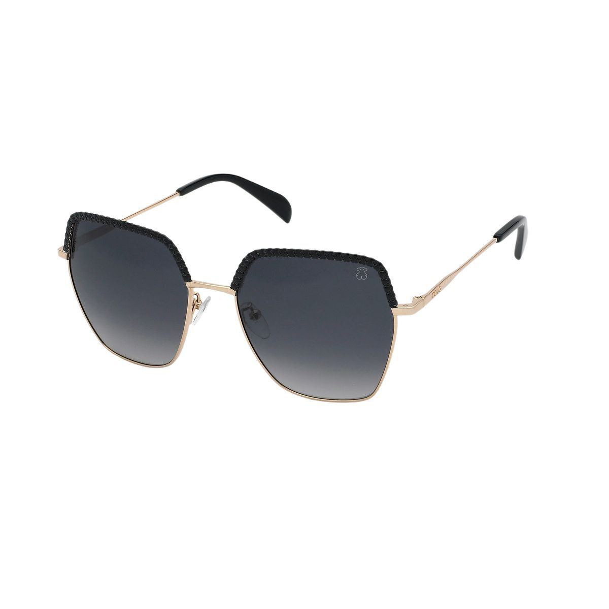 Geometrische Sonnenbrille mit Flechtdetail
