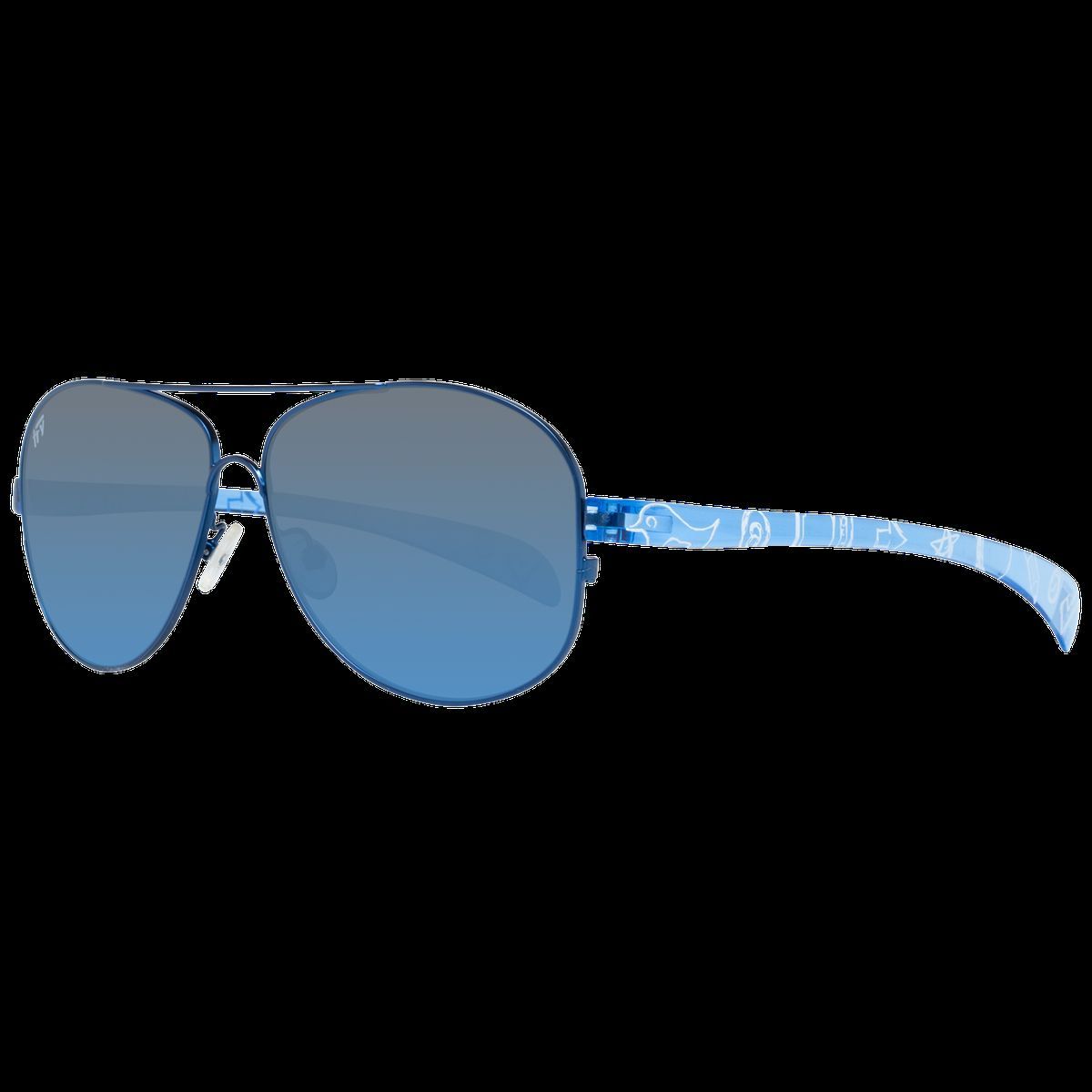 Aviator Sonnenbrille mit blauem Metallrahmen
